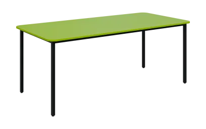 JSBR 190N Jídelní stůl 1900 x 900 mm, deska jarní zeleň / podnož černá